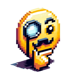 pixellated monocle face